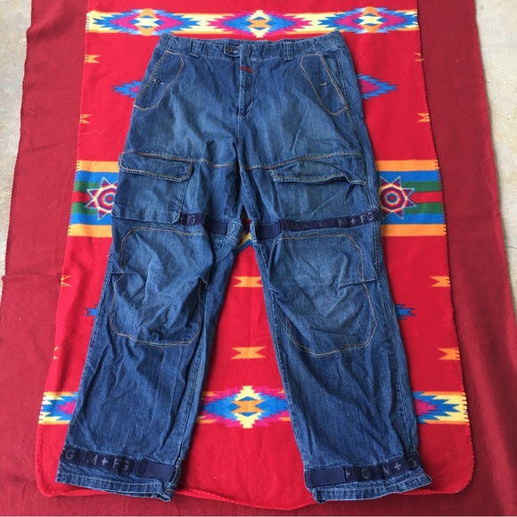 Marithe Francois Girbaud SHUTTLETAPE RAINBOW EMBROIDERY Mens Denim Jeans  40/34 - Picture 12 of 12